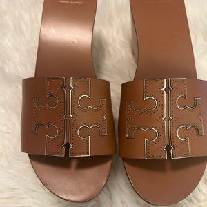 Tory Burch Leather Platform Slides